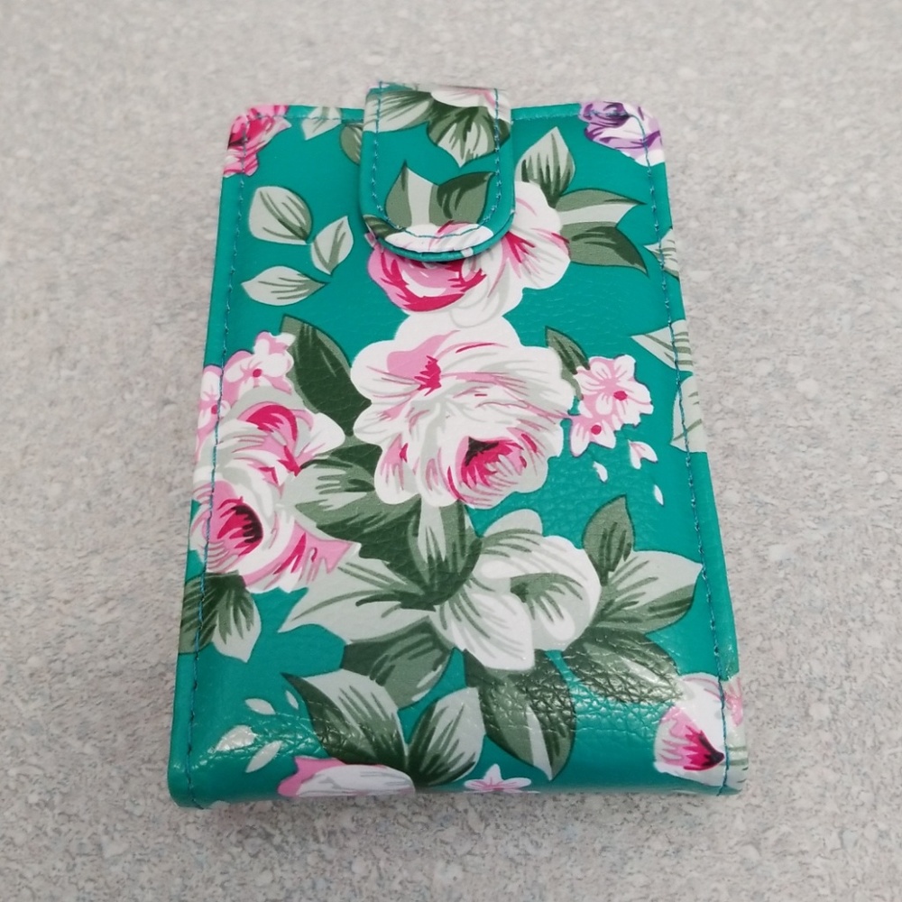 (New) Lipstick Case Green Floral Design